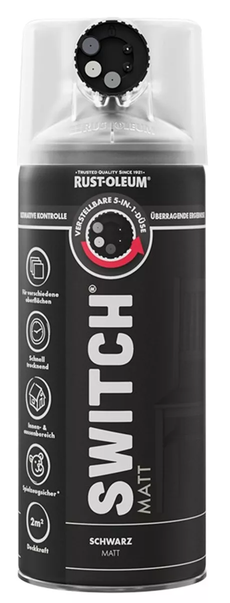 Rust Oleum Sprühlack Switch Schwarz Matt 400ml