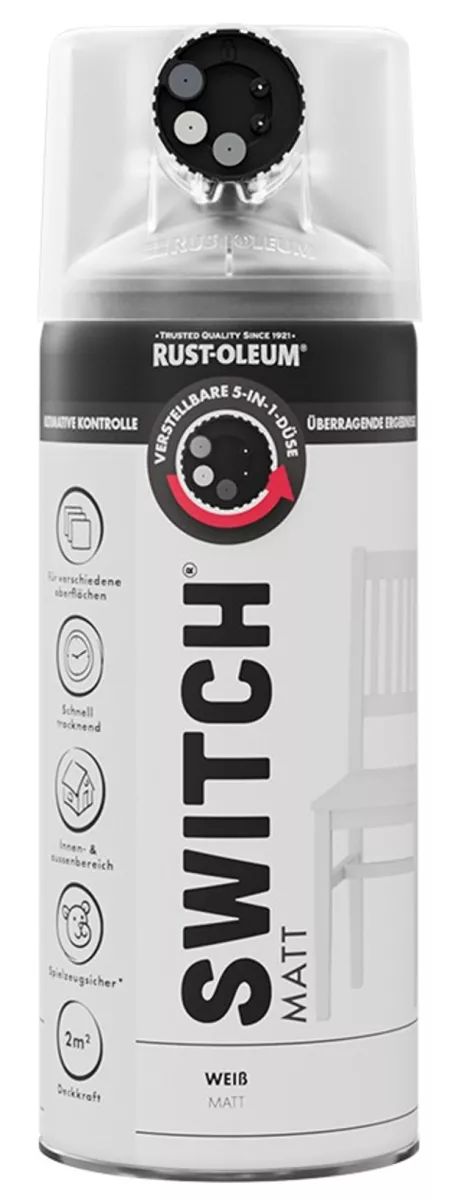 Rust Oleum Sprühlack Switch Weiß Matt 400ml