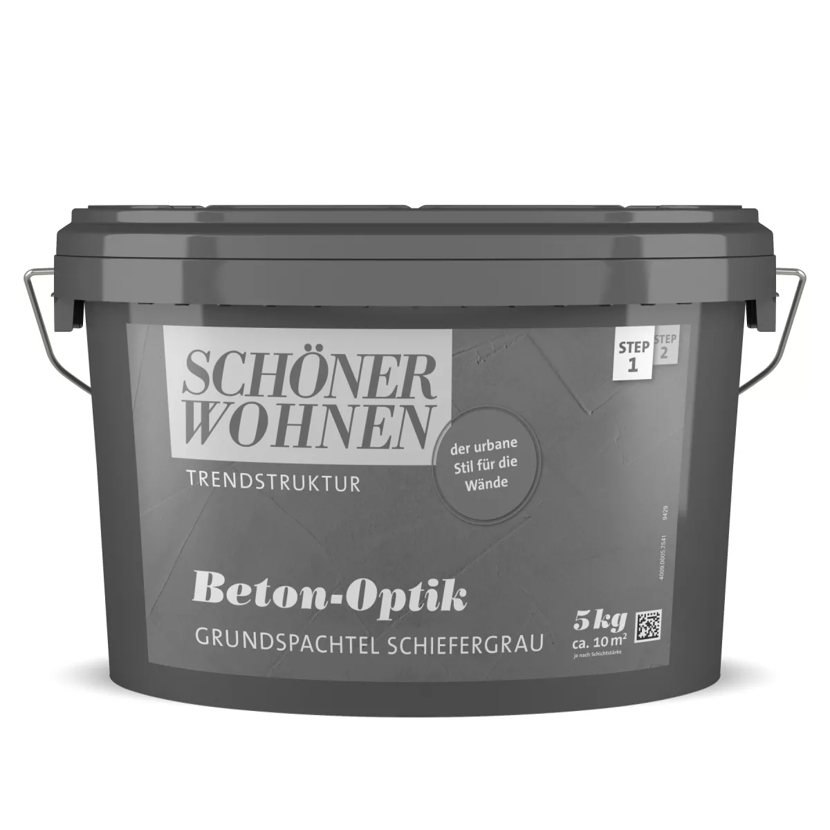 Schöner Wohnen Beton-Optik Grundspachtel schiefergrau 5 kg