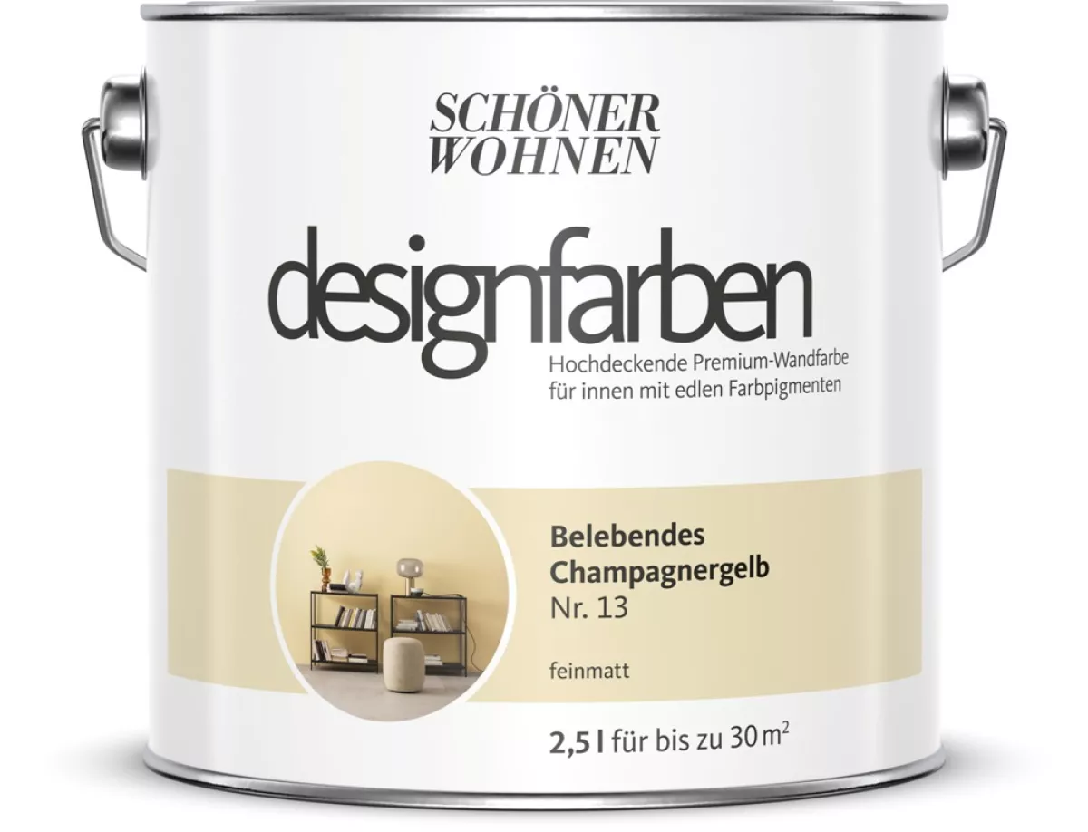 Schöner Wohnen Designfarbe Belebendes Champagnergelb Nr.13 - 2,5 L