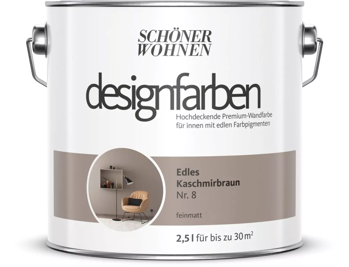 Schöner Wohnen Designfarbe Edles Kaschmirbraun Nr.8 - 2,5 L