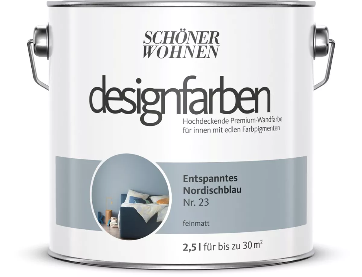 Schöner Wohnen Designfarbe Entspanntes Nordischblau Nr.23 - 2,5 L