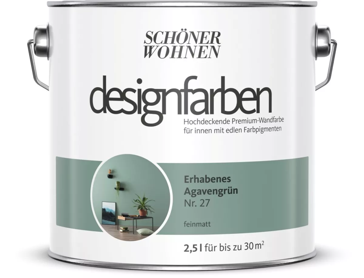 Schöner Wohnen Designfarbe Erhabenes Agavengrün Nr.27 - 2,5 L