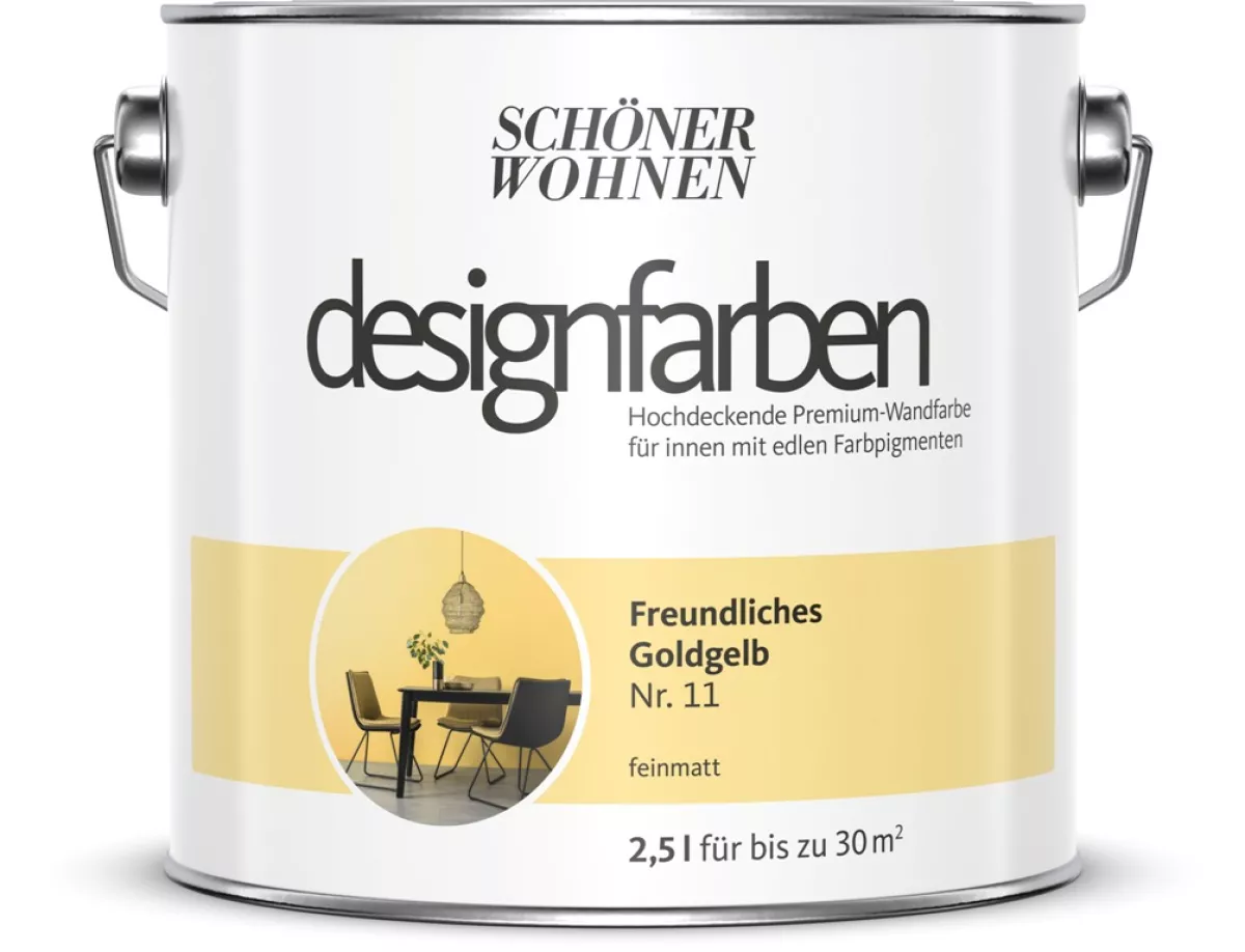Schöner Wohnen Designfarbe Freundliches Goldgelb Nr.11 - 2,5 L