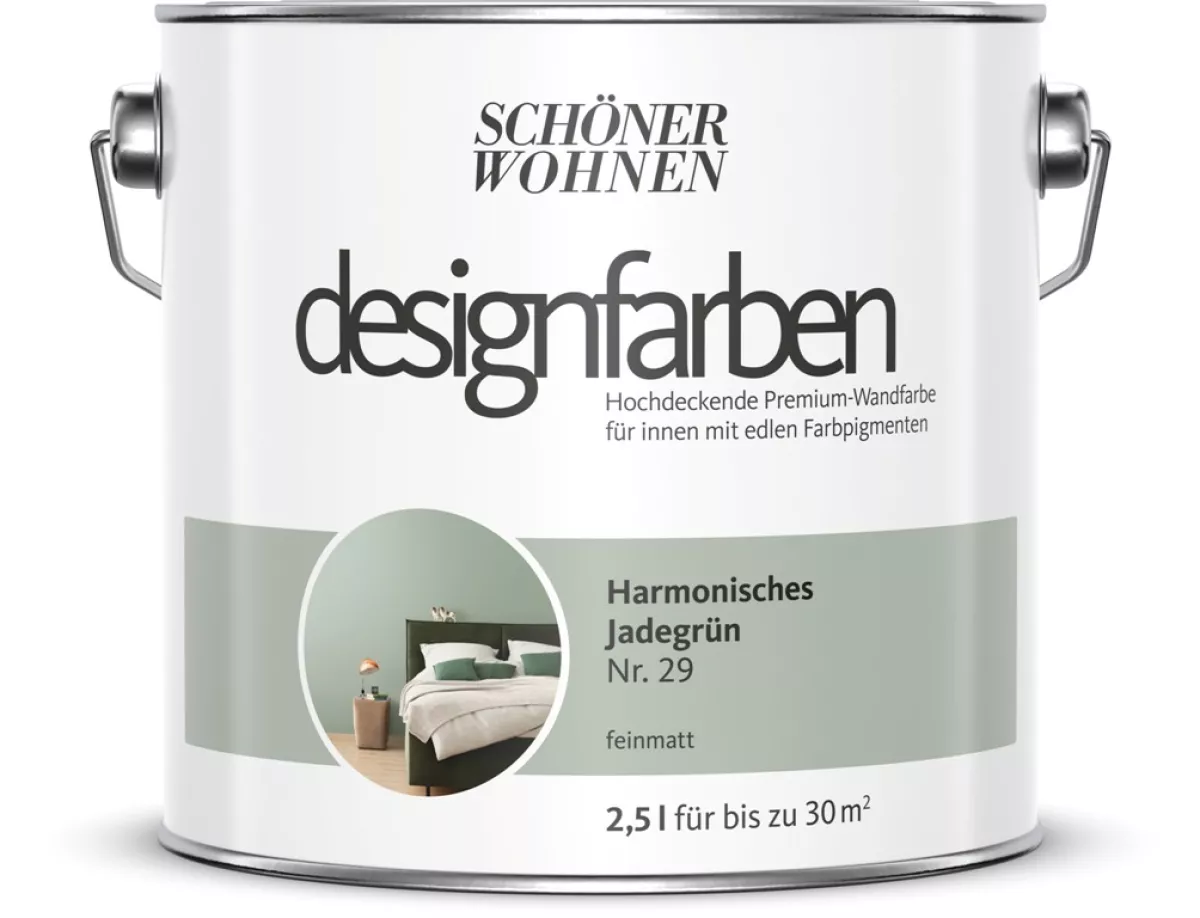 Schöner Wohnen Designfarbe Harmonisches Jadegrün Nr.29 - 2,5 L