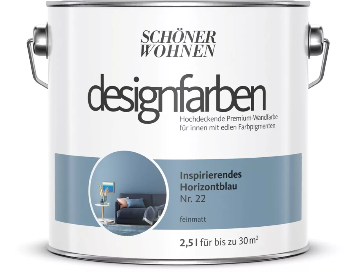 Schöner Wohnen Designfarbe Inspirierendes Horizontblau Nr.22 - 2,5 L