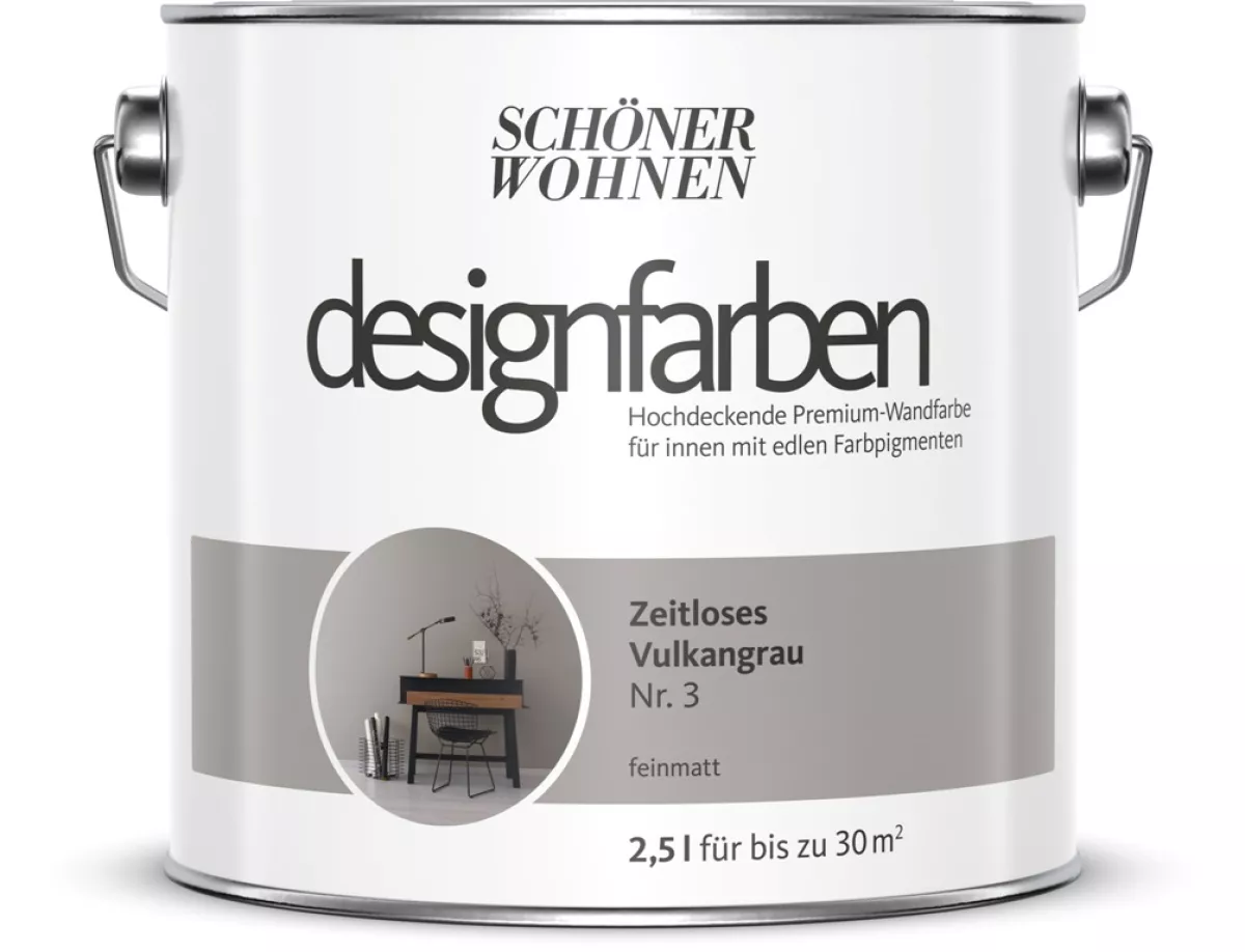 Schöner Wohnen Designfarbe Zeitloses Vulkangrau Nr.3 - 2,5 L