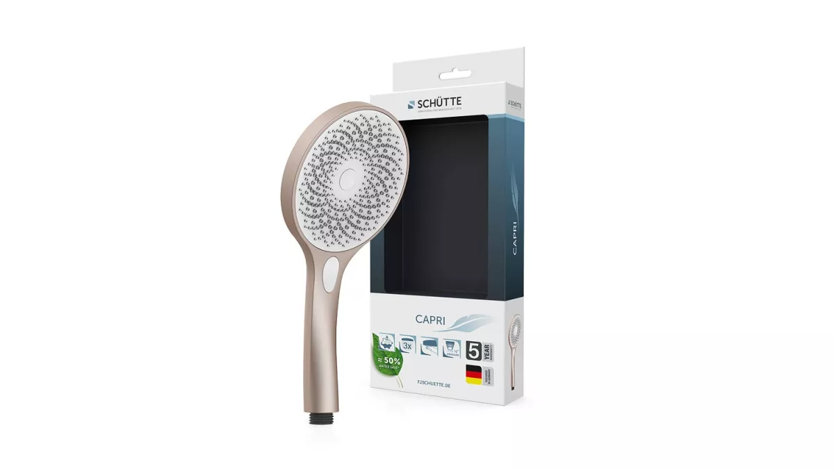 SCHÜTTE CAPRI Handbrause, Rosé matt/Weiß