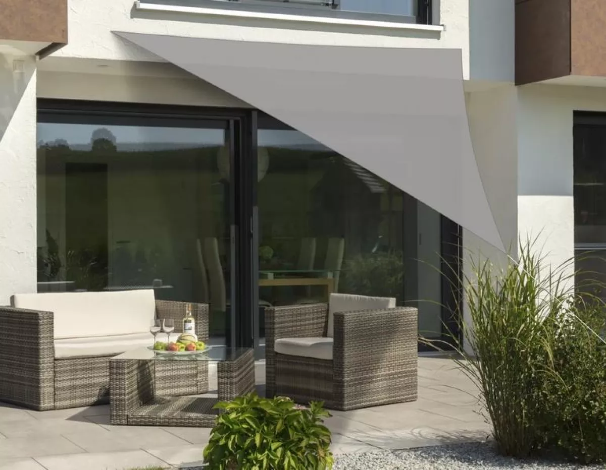 Schneider Sonnensegel Lanzarote 360x360x360 silbergrau dreieckig UV-Schutz (ca.50%)