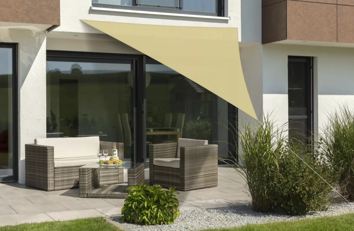 Schneider Sonnensegel Lanzarote 400x400x300 schilf dreieckig UV-Schutz (ca.50%)