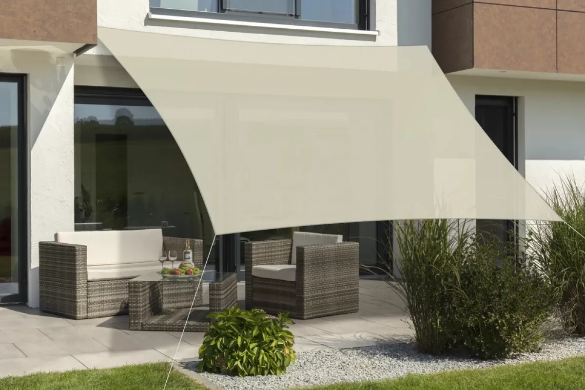 Schneider Sonnensegel Teneriffa 360x360 natur quadratisch UV-Schutz (ca.90%)