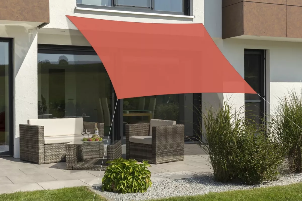 Schneider Sonnensegel Teneriffa 500x500 terracotta quadratisch UV-Schutz (ca.90%)