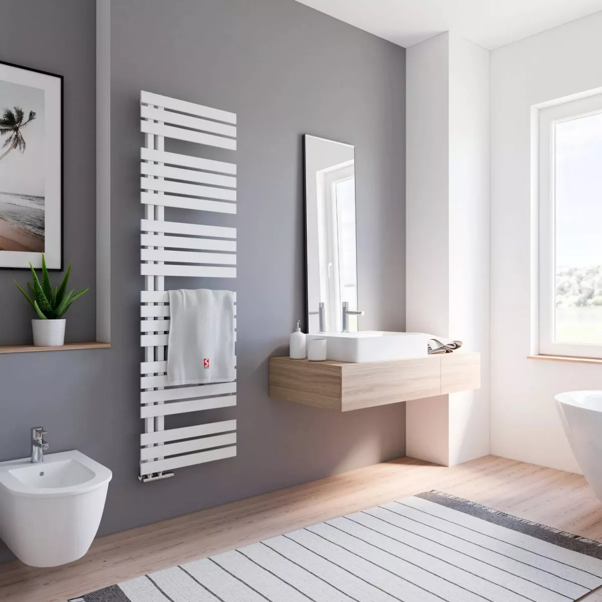 Schulte ExpressPlus Design-Heizkörper Breda 106x60 cm Alpinweiß