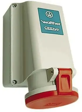 Walther 161 CEE-WANDSTECKDOSE 380V 5x63A