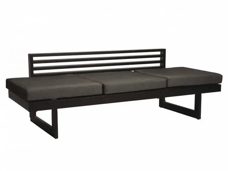 Stern New Holly Dining-Bank/Liege Aluminium schwarz matt
