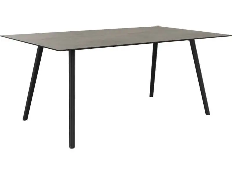 Stern Tischsystem Interno 180 x 100 cm, Alu Rundrohr anthrazit + freiwählbare Tischplatte