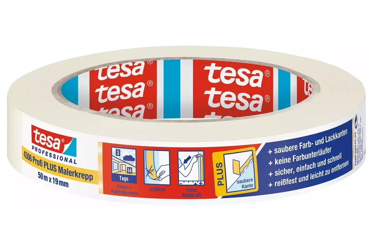 tesa 04306 50m:19mm Malerkrepp Klebeband