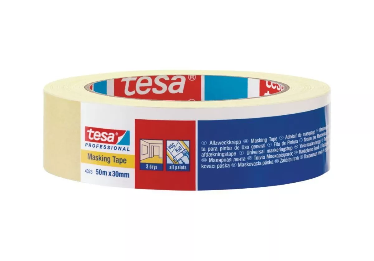 tesa 04323 50m:30mm Kreppband Allzweckband Klebeband