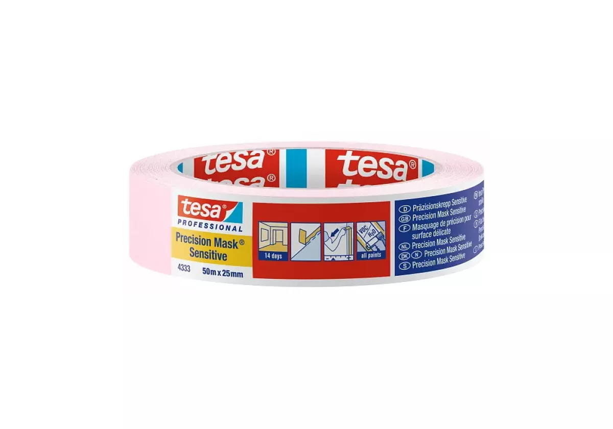 tesa 04333 50m:25mm Präzisionskrepp Malerkrepp Klebeband