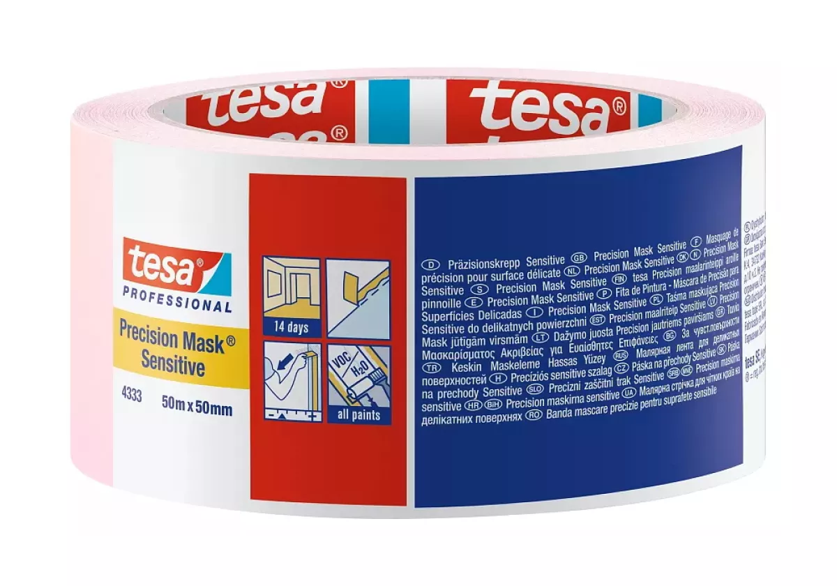 tesa 04333 50m:50mm Präzisionskrepp Malerkrepp Klebeband
