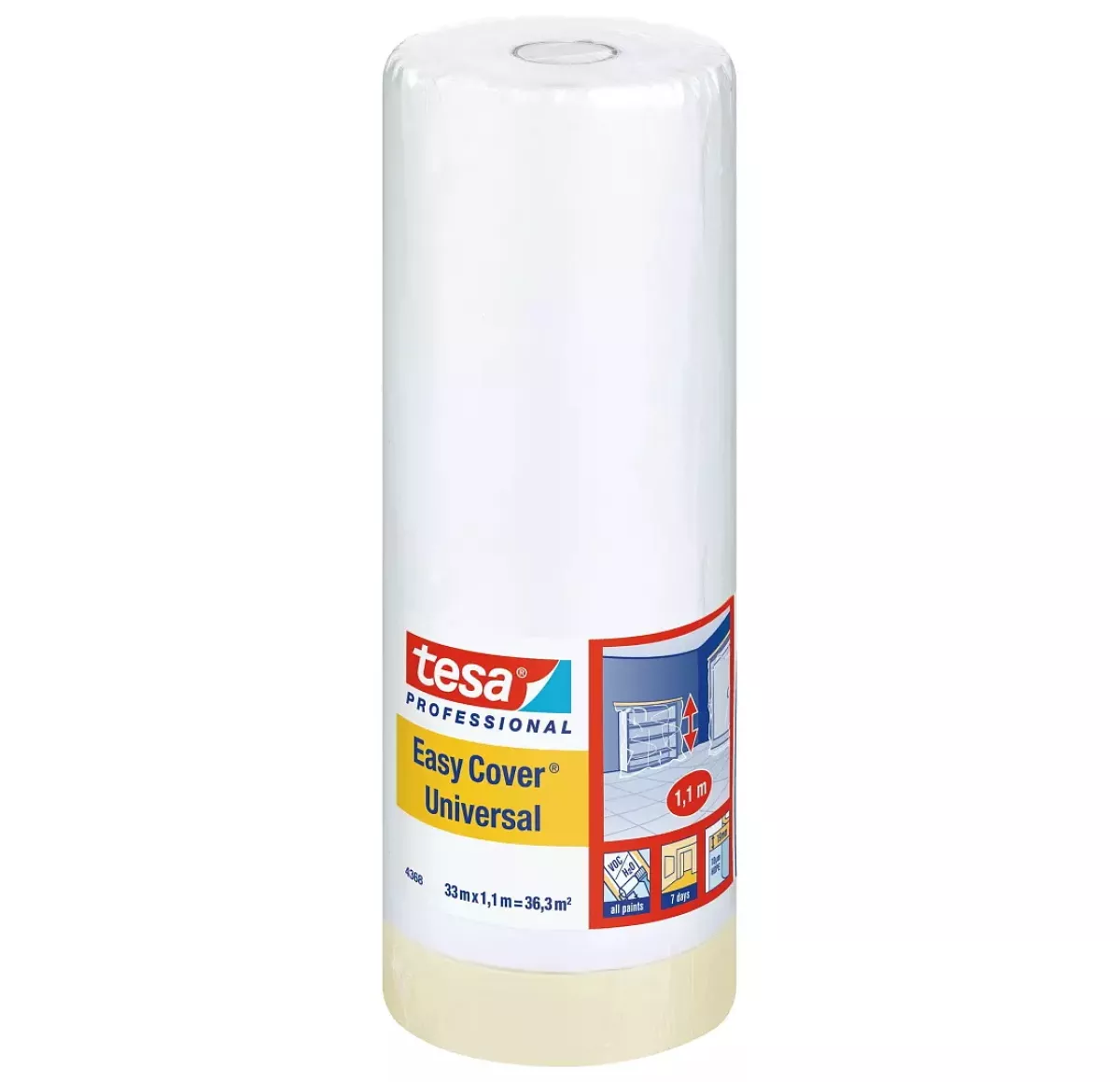 tesa 04368 33m:1100mm Abdeckfolie Universal Folie Malerplane