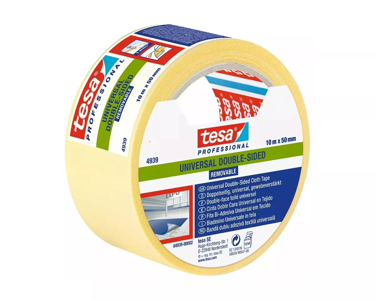 tesa 04939 10m:50mm universal Gewebeverlegeband doppelseitig Klebeband