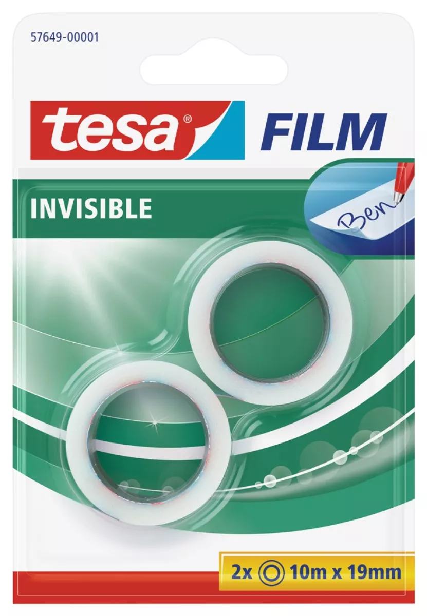 tesa tesafilm Klebeband matt-unsichtbar 10m x 19mm farblos 2 Stück
