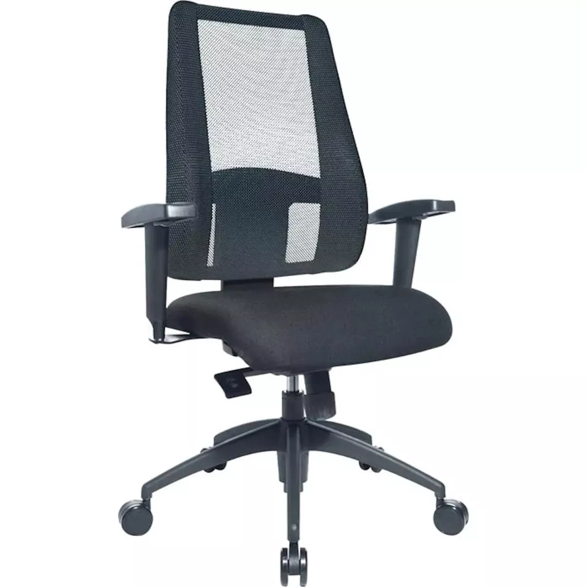 Topstar Bürostuhl Lady Sitness Deluxe,schwarz, Stoff / Netz, belastbar bis 110 kg