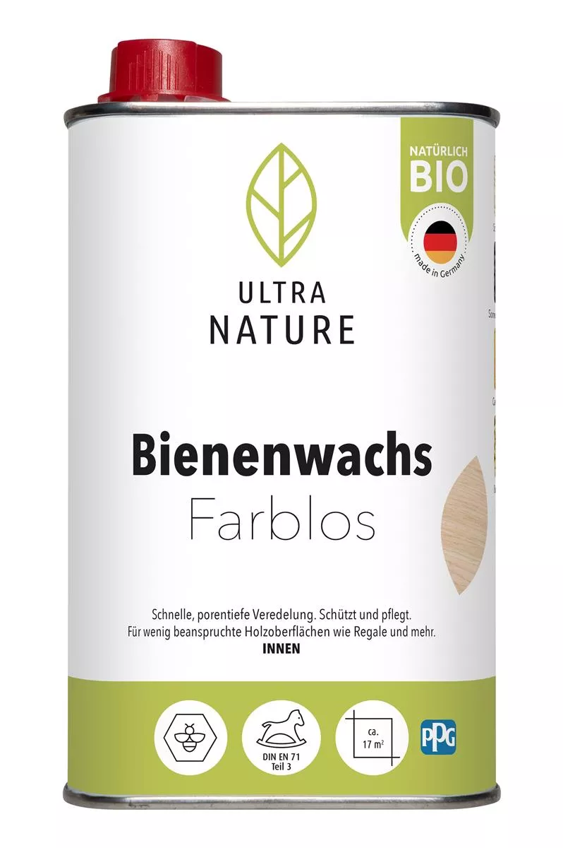 Ultra Nature Bienenwachs 0,5 L - Farblos - für wenig beanspruchte Oberflächen im Innenbereich