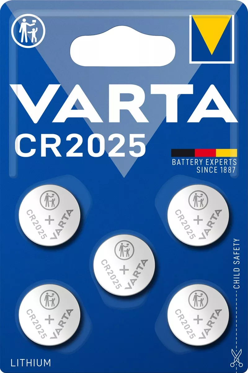 Varta Knopfzelle Lithium Coin CR2025 5er-Pack