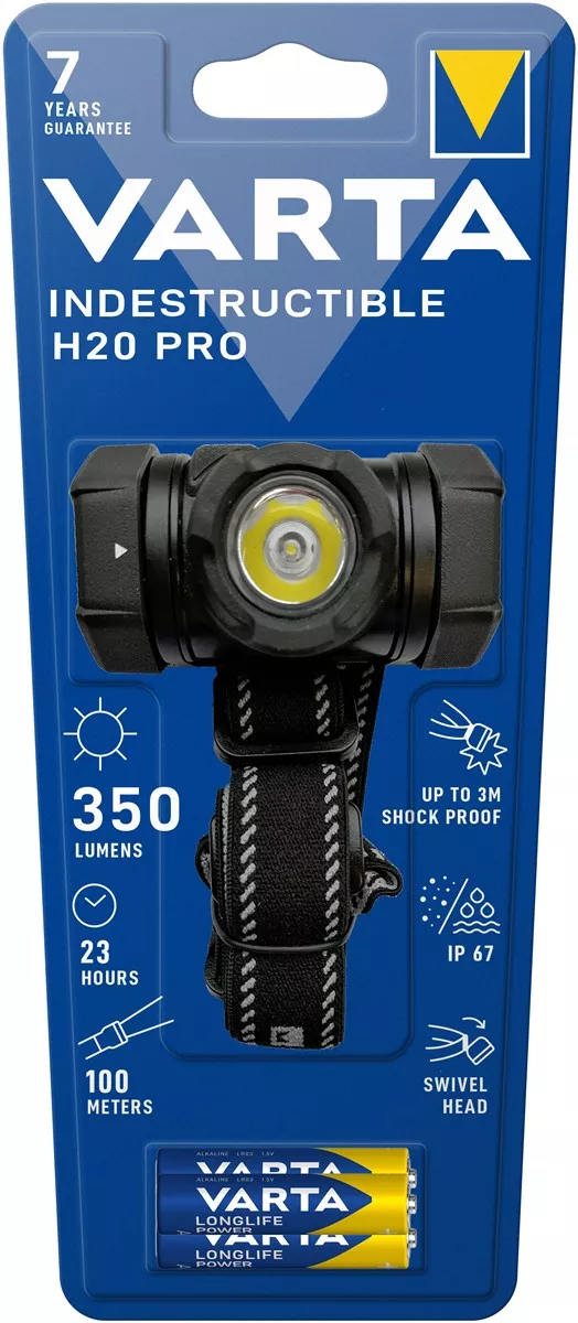 Varta Kopfleuchte Indestructible H20 Pro inkl. 3x AAA Batterien
