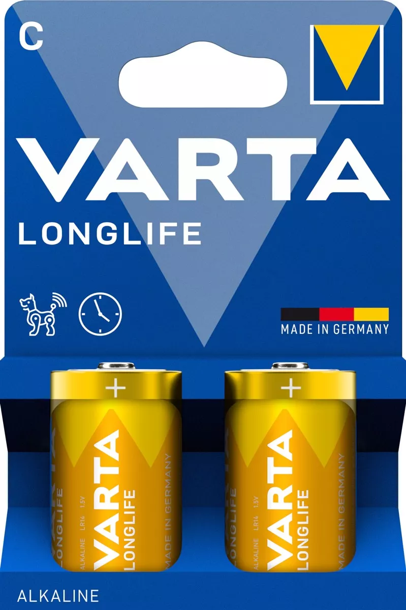 Varta Longlife Alkaline Batterie C (Baby) 2er-Pack