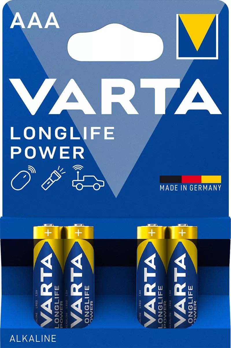 Varta Longlife Power Alkaline Batterie AAA (Micro) 4er-Pack