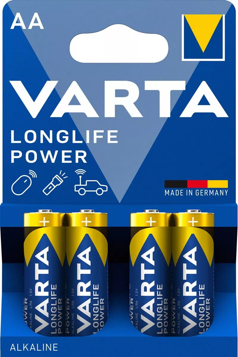 Varta Longlife Power Alkaline Batterie AA (Mignon) 4er-Pack