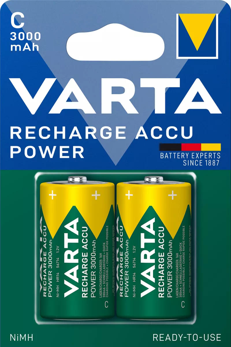 Varta Recharge Accu Power NiMH C (Baby) 3000mAh 2er-Pack