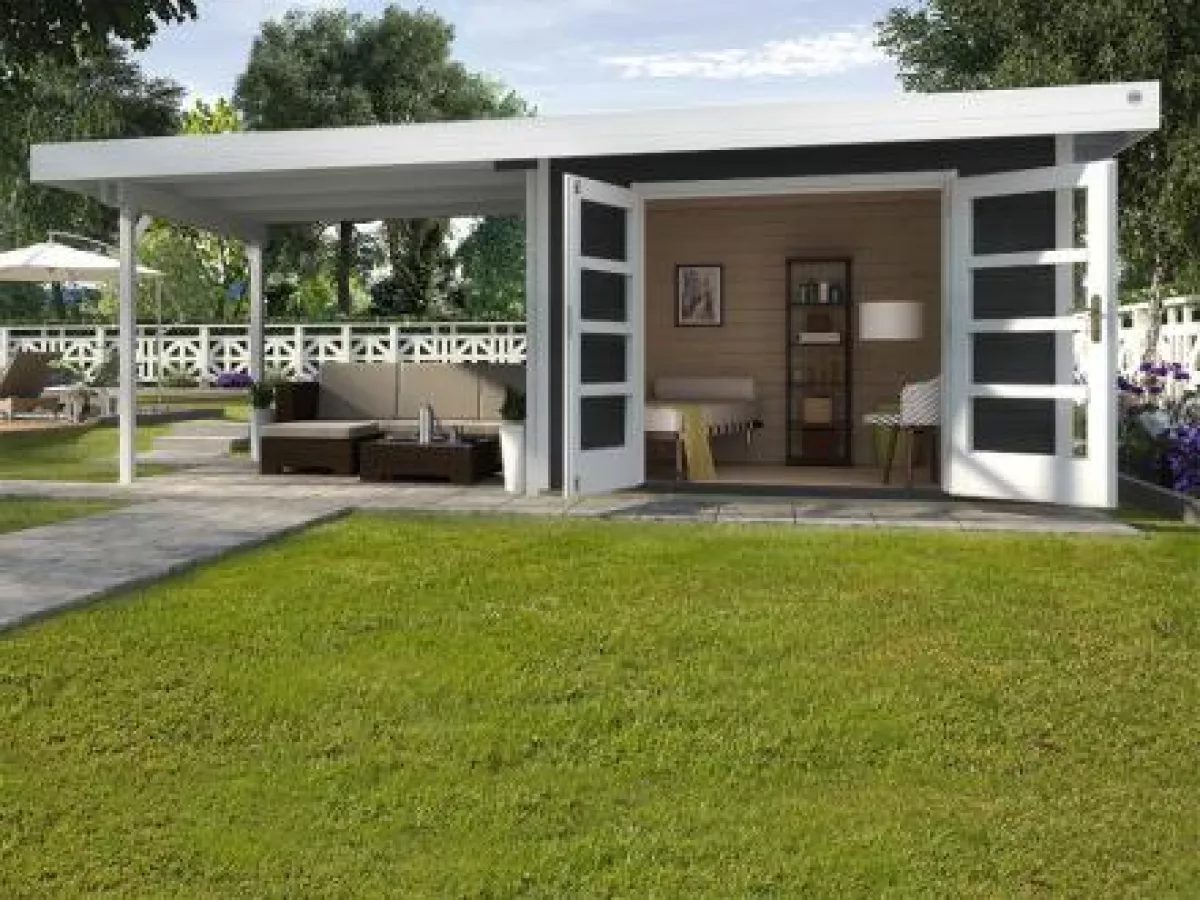 Weka Designhaus Gerätehaus 126 Plus B Gr.1 anthrazit 590x240 cm