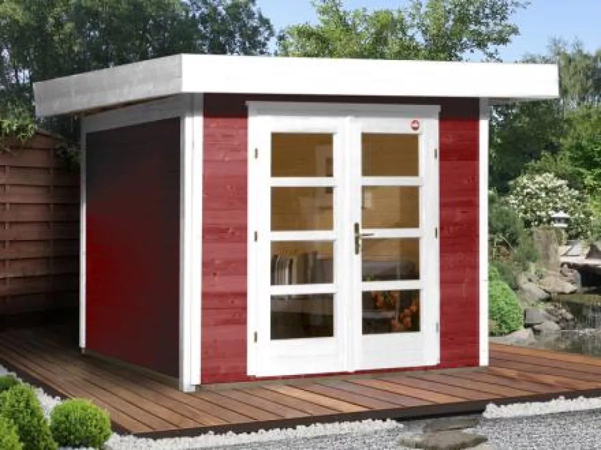 Weka Designhaus Gerätehaus 126 Plus Gr.3 schwedenrot 295x300 cm