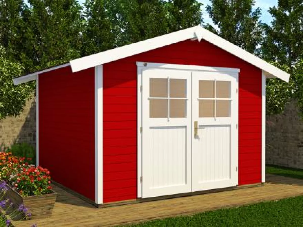 Weka Gartenhaus Gerätehaus 122 Gr.2 schwedenrot 240x235 cm