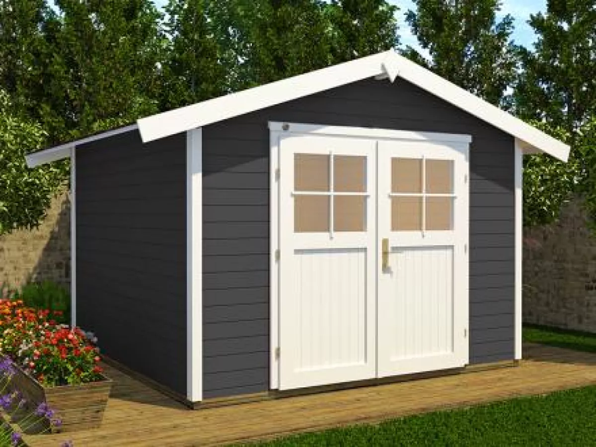 Weka Gartenhaus Gerätehaus 122 Gr.3, anthrazit 300x205 cm