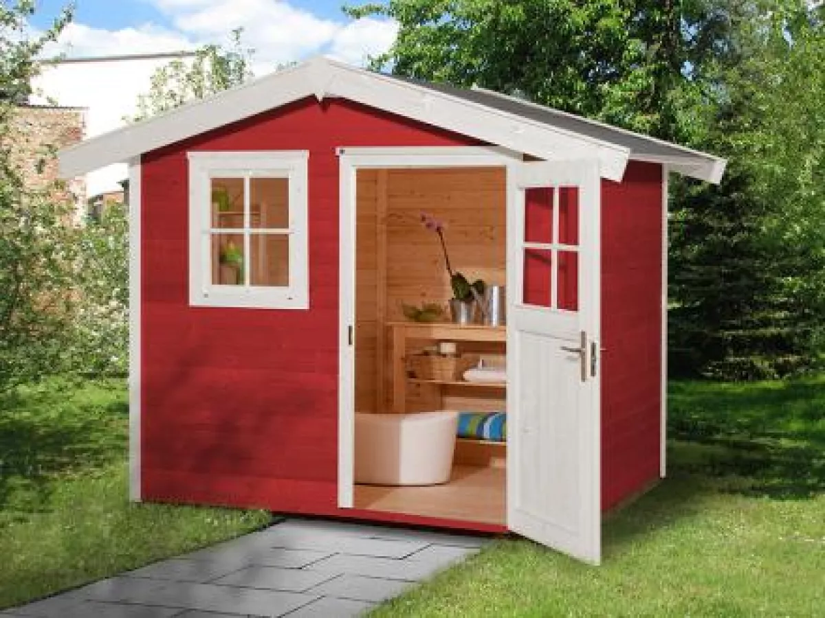Weka Gartenhaus Gerätehaus 123 Gr.5, schwedenrot 300x295 cm