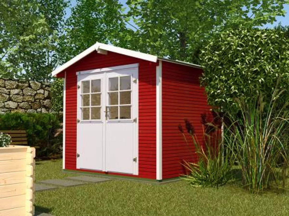Weka Gartenhaus Gerätehaus 218 Gr.4, 301x295 cm wekaLine rot