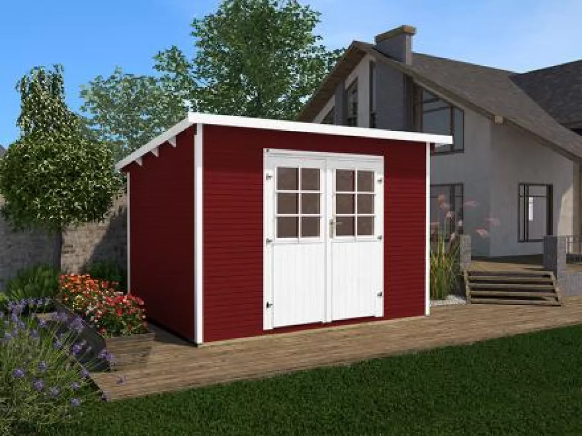 Weka Gartenhaus Gerätehaus 219 Gr.1, 235x240 cm wekaLine rot