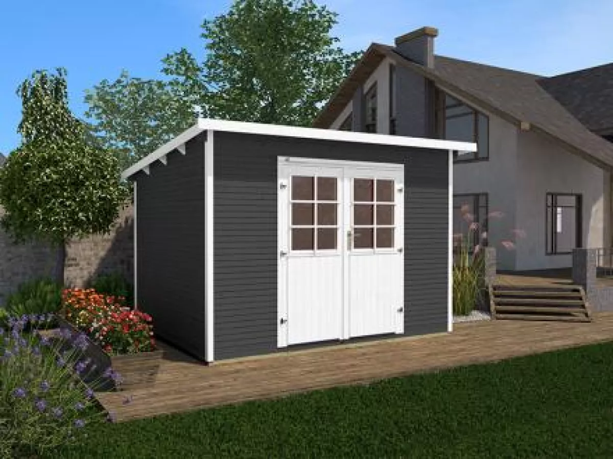 Weka Gartenhaus Gerätehaus 219 Gr.3, 295x300 cm wekaLine anthrazit