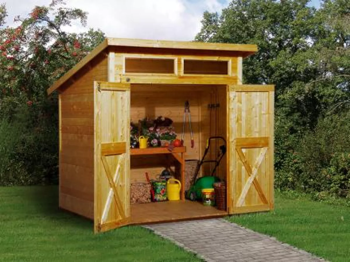Weka Gartenhaus Gerätehaus 325 A, lasiert, 198x194 cm