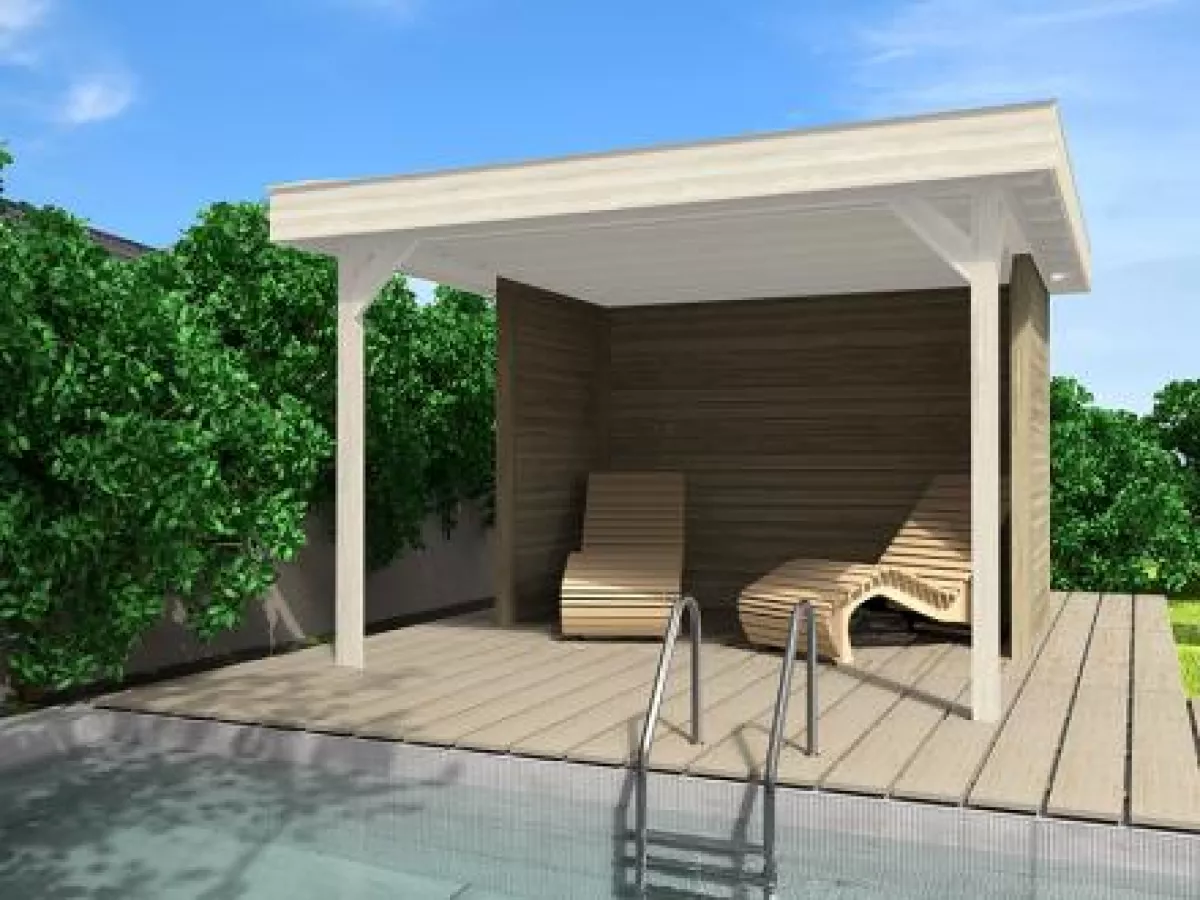 Weka Wandset für Gartenlaube Holzlaube 657, 2 halbe Seitenwände, 1 Rückwand