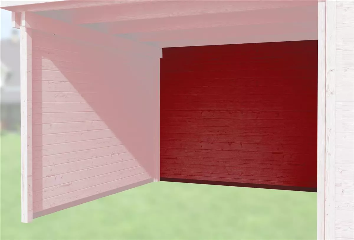 Weka Zubehör für Weka Designhaus 172 und 126 Rückwand Anbau 300 cm rot 21 mm