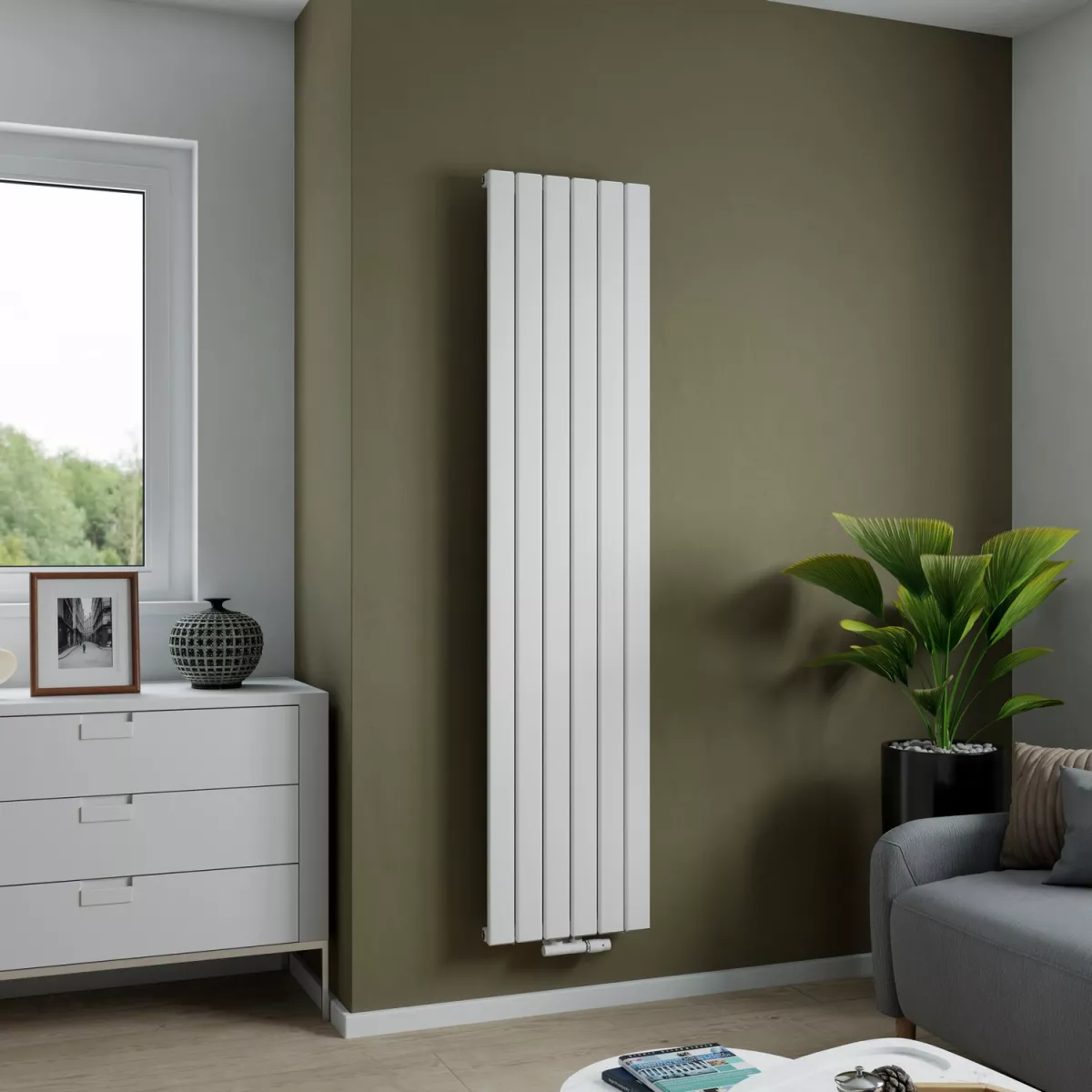 Ximax Design Aluminiumheizkörper LEVIS Vertikal 1800x415 mm Weiß 822 Watt