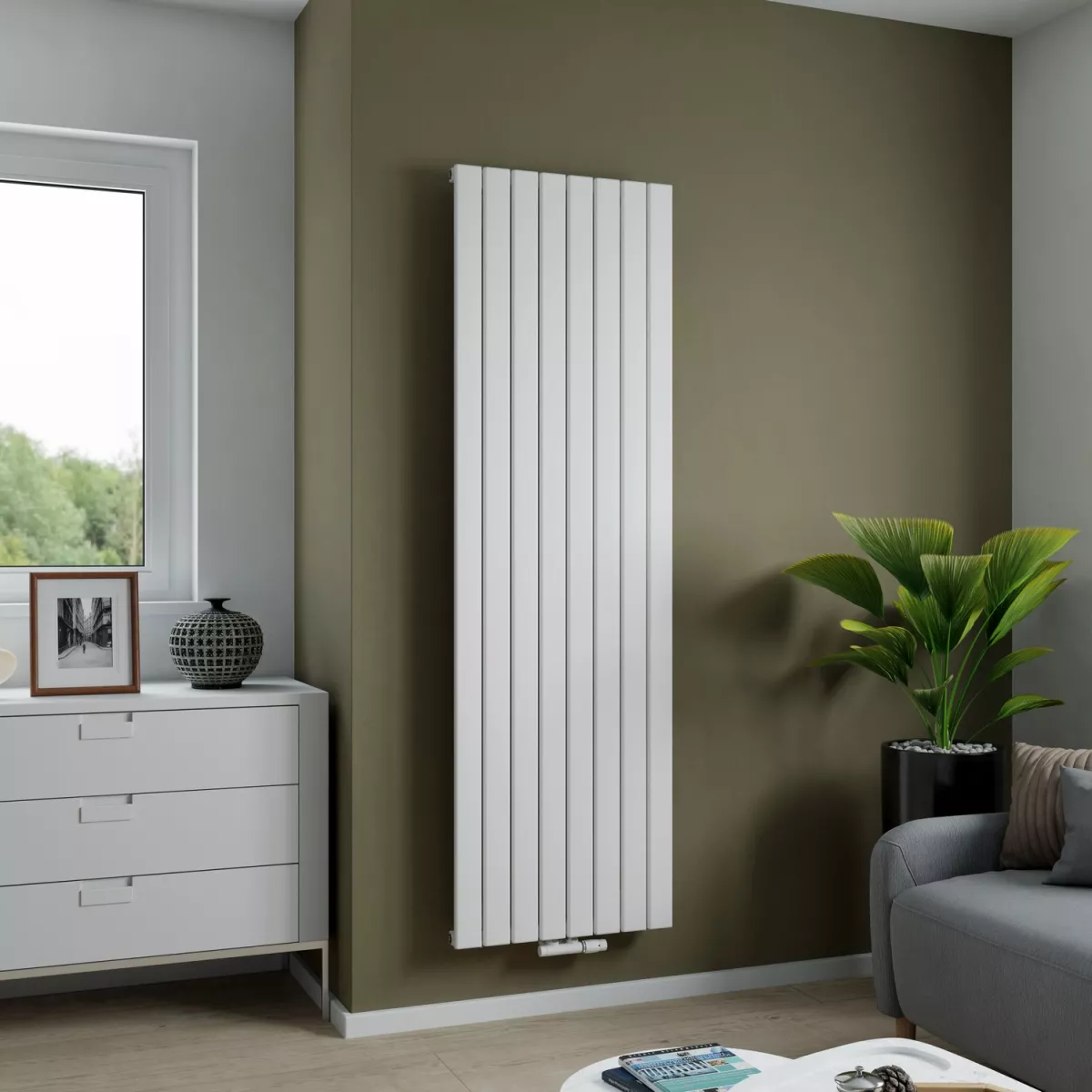 Ximax Design Aluminiumheizkörper LEVIS Vertikal 1800x555 mm Weiß 1097 Watt