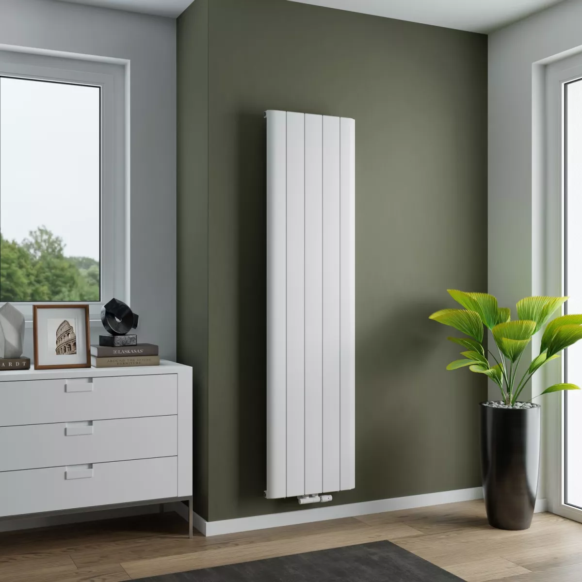 Ximax Design Aluminiumheizkörper TRIGO Vertikal 1800x470 mm Weiß 960 Watt