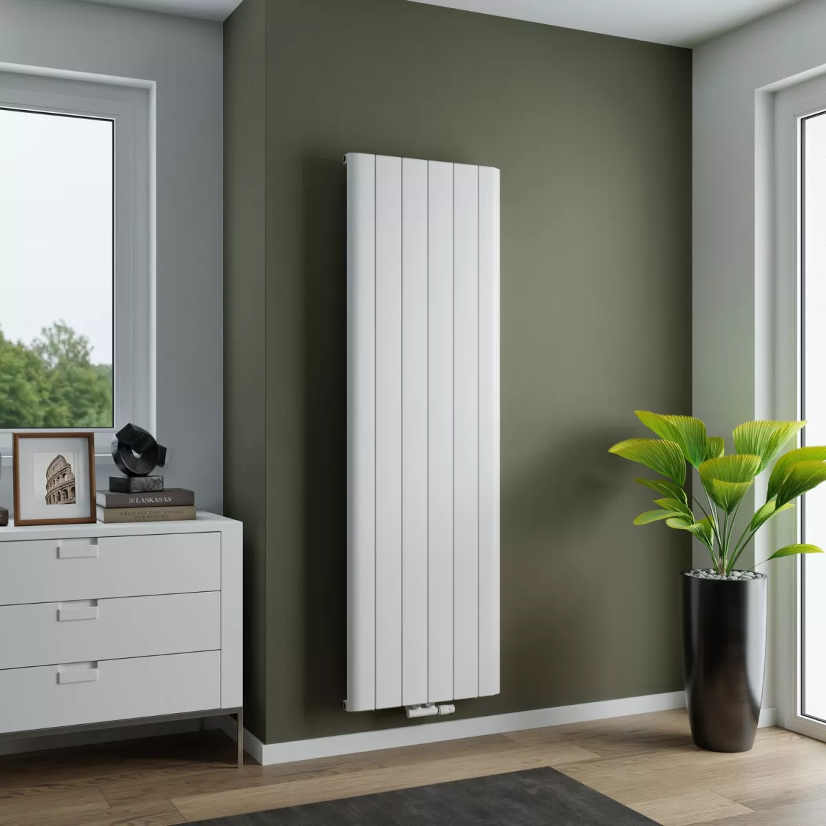 Ximax Design Aluminiumheizkörper TRIGO Vertikal 1800x565 mm Weiß 1151 Watt